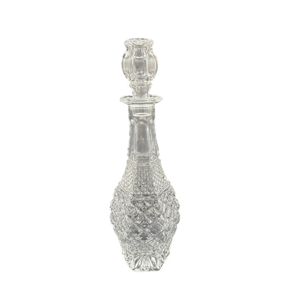 Vintage Barware Anchor Hocking Wexford Glass Wine Decanter with Stopper